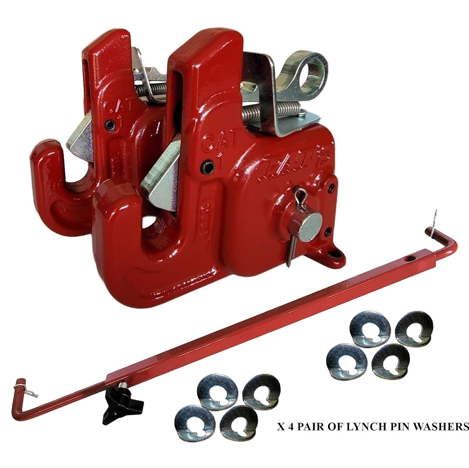 Pat’s Easy Change with Stabilizer Bar – Best Quick Hitch System On The Market ?C Flexible, Durable and Affordable (RED CAT #1) - Image 2