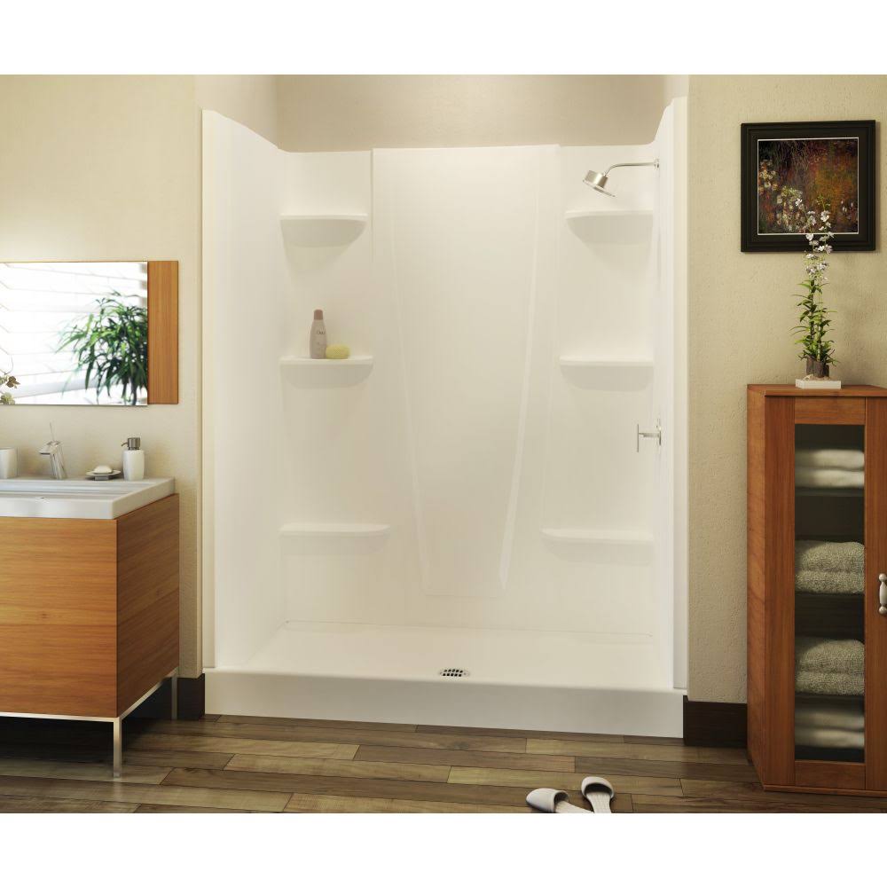 Aquatic 6034CS-AW A2 34 in. x 60 in. x 76 in. Shower Stall in White - Image 3
