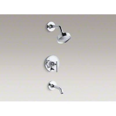 Kohler K-T14420-4E-CP Purist Rite-Temp Pressure-Balancing Bath and Shower Faucet TRIM, Valve Not Included, Polished Chrome - Image 3