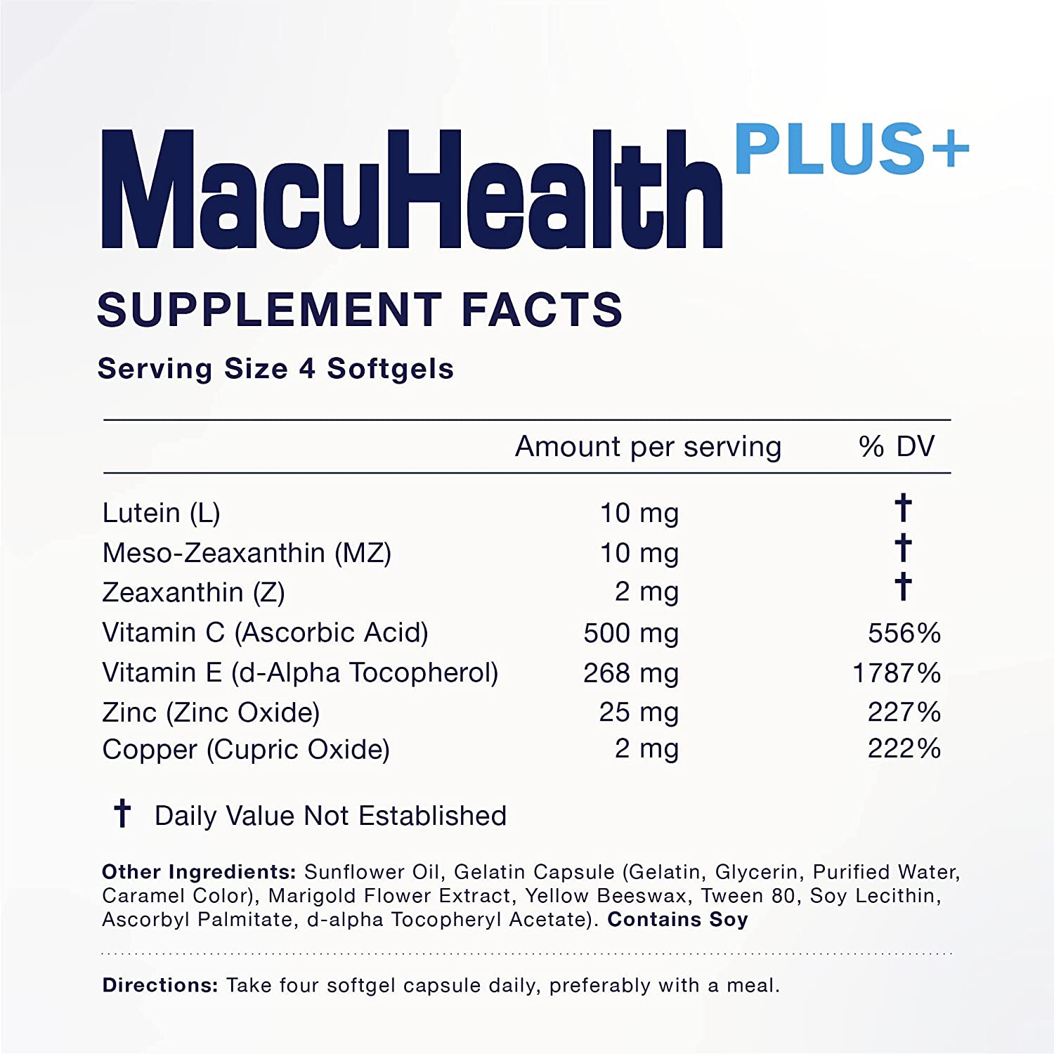 MacuHealth Plus+ Eye Vitamins Supplement for Adults (90 Days Supply) AREDS2 Based Formula for AMD with Lutein, Zeaxanthin, and Meso-Zeaxanthin | Protect Against Macular Degeneration - Image 6
