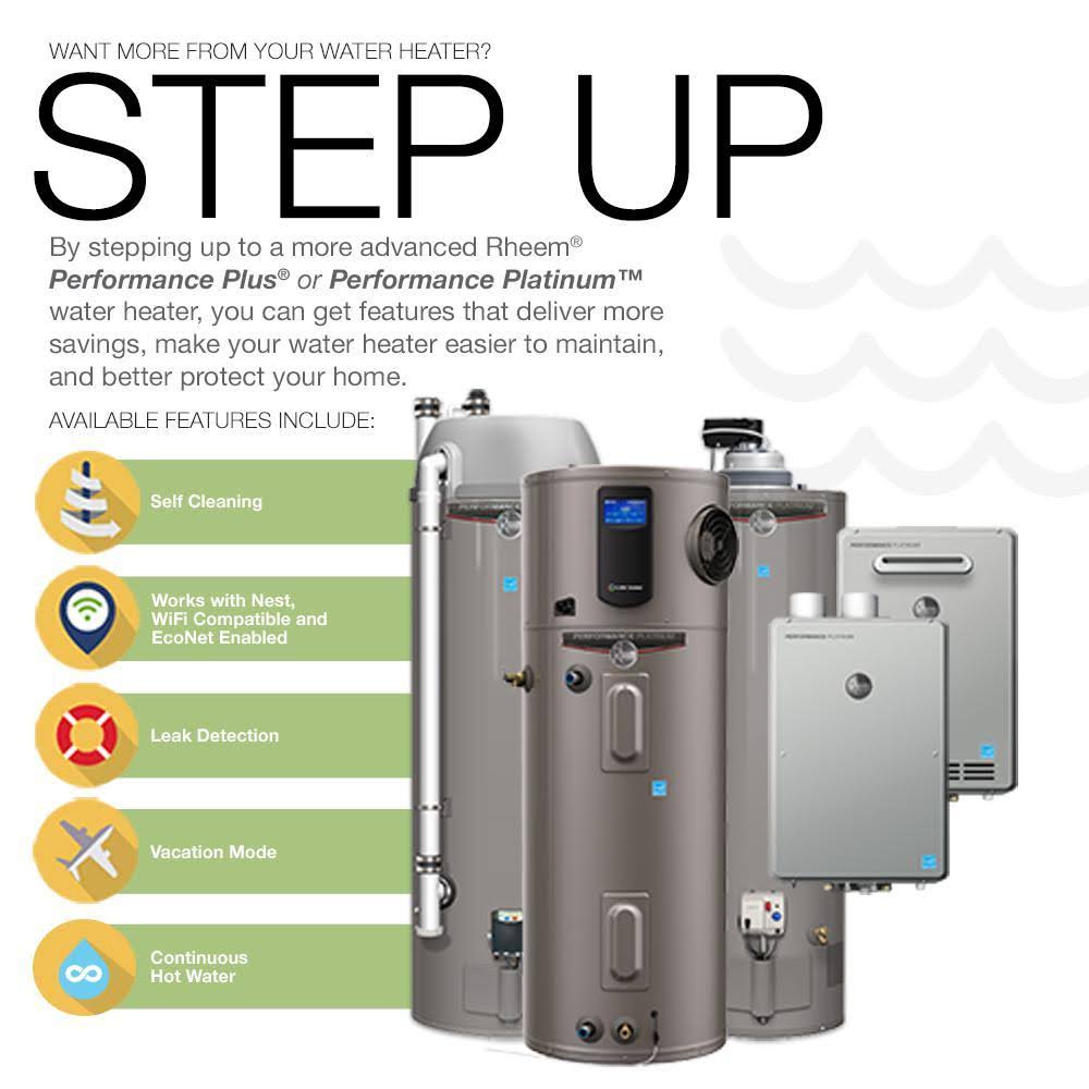 Rheem Performance Plus 50 gal. Tall 9 Year 5500/5500-Watt Elements Electric LED - Image 3