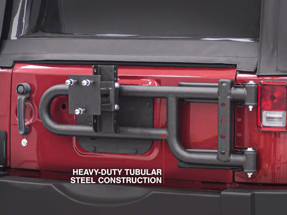 Redrock 4×4 HD Tire Carrier Compatible with OEM Tail Gate Compatible with 07-18 Jeep Wrangler JK - Image 3